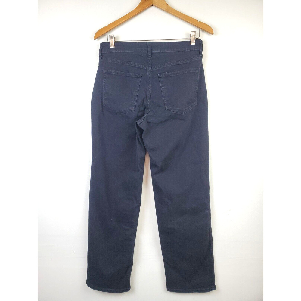Old Navy‎ Womens 6 High Rise WOW LOOSE Jeans Black Stretch Straight Leg - Picture 4 of 12